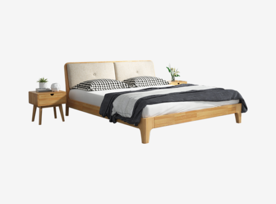 Modern King Sized Wooden Bed